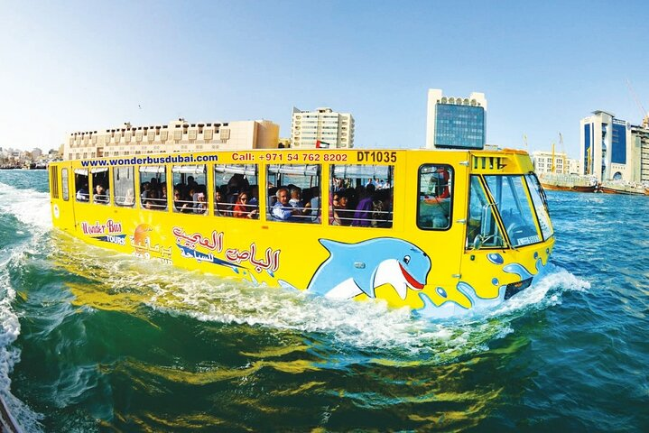 Experience the unique blend of land and water exploration in Old Dubai capturing both its historical charm and modern skyline aboard an amphibious bus. Discover splash and enjoy the sights!